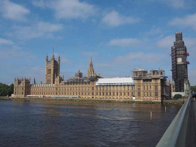 Obras de conservación de las Casas del Parlamento en Londres
