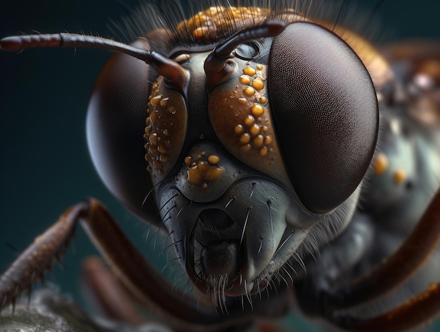 Obras de arte geradas por ai em closeup de insetos