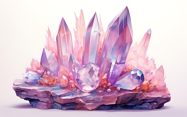 Obras de arte inspiradas nas lindas cores pastéis do cristal