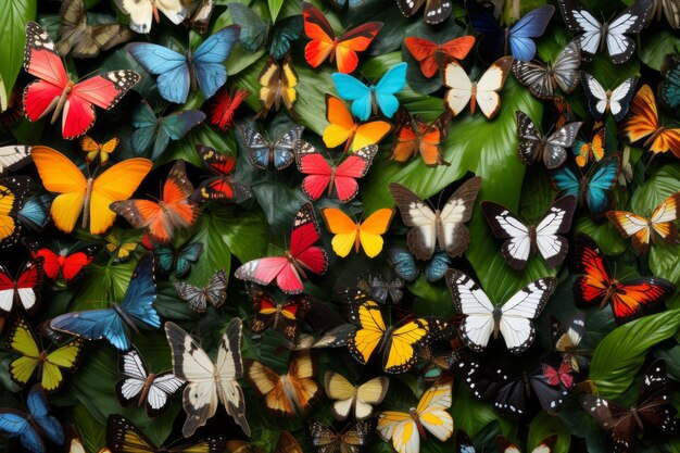 Foto obras maestras aladas mariposas multicolores preservadas en taxidermia una exposición cautivadora 32