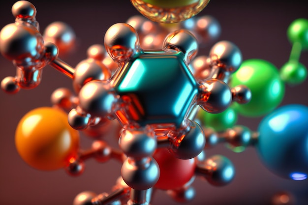 Observa átomos y elementos que forman enlaces únicos que crean la base de nuestro mundo.