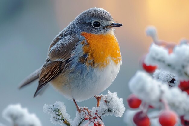 Observação de pássaros na geada Entusiastas da natureza observando e apreciando a beleza das aves no inverno