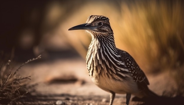 Observación de aves posadas belleza del atardecer en la naturaleza generada por IA