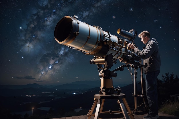 Observatório da noite estrelada