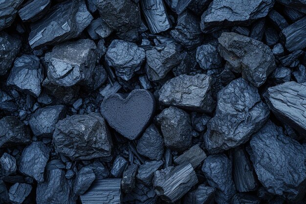 Obsidian-Eide mit schwarzem Hintergrund Valentinsfeiern