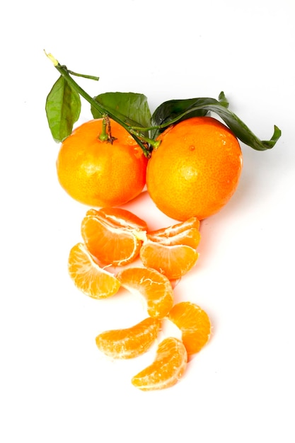 Obst Lebensmittel; Mandarine, Mandarine isoliert, Vitamin C.