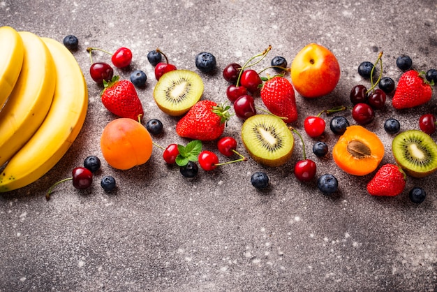 Obst und Beeren Sommer Hintergrund