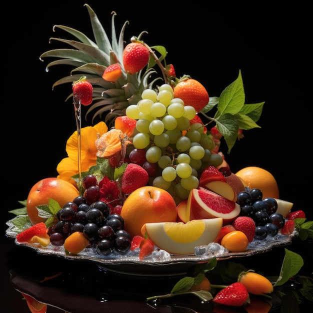 Obst- und Beerenbuffet Generative KI