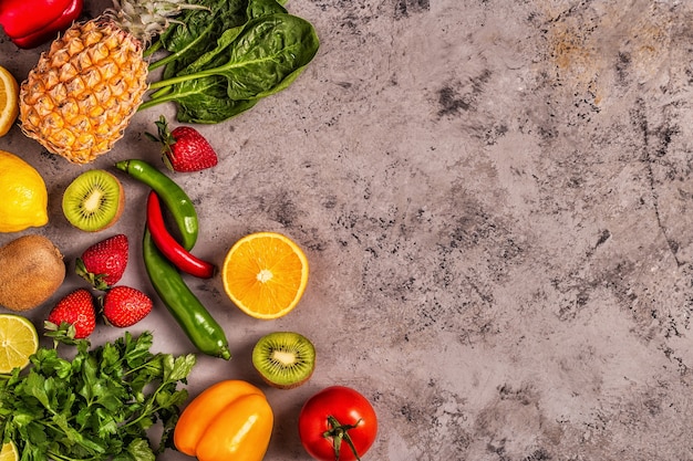 Obst und gemüse reich an vitamin c.