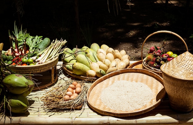 Obstgemüsegarten thailändisch Verwendung beim Kochen.