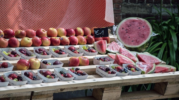 Obststand auf dem Markt