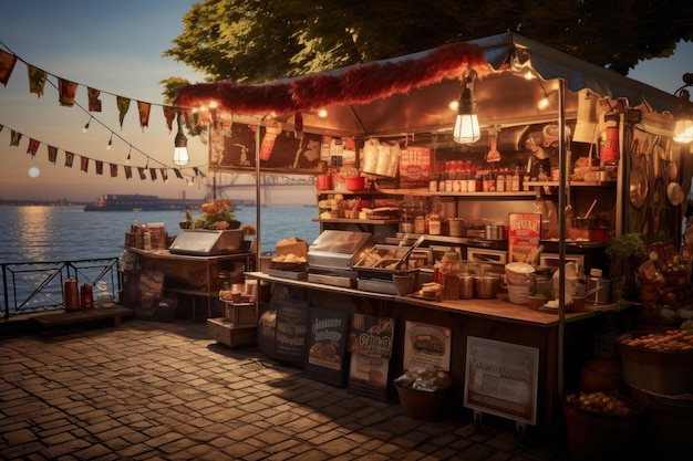 Obststand Straßenhandel am Meer