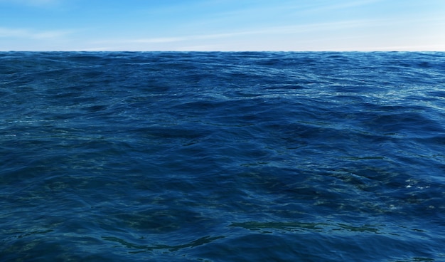 Ocean and sky 3d render