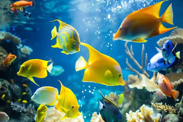 Ocean Harmony Dia Mundial do Oceano Sinfonia com peixes coloridos