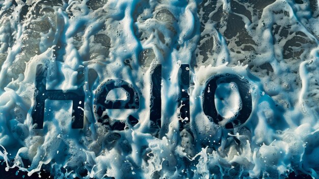 Foto ocean water hello poster de arte conceitual