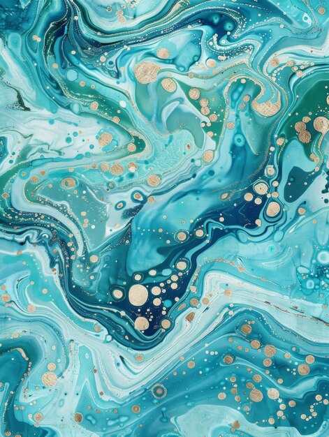 Ocean Whirl pintura abstrata em acrílico