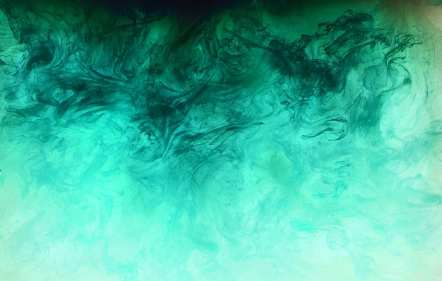 Oceano azul esverdeado abstrato, pintura no fundo da água. redemoinho de salpicos e ondas em movimento. Papel de parede de arte fluida, cores vibrantes líquidas