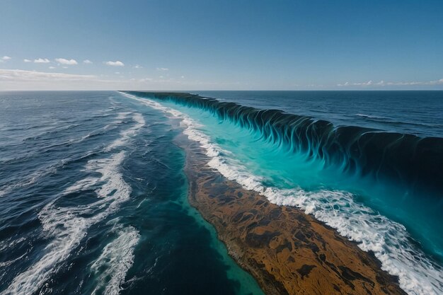 Oceano na praia de Santa Mônica