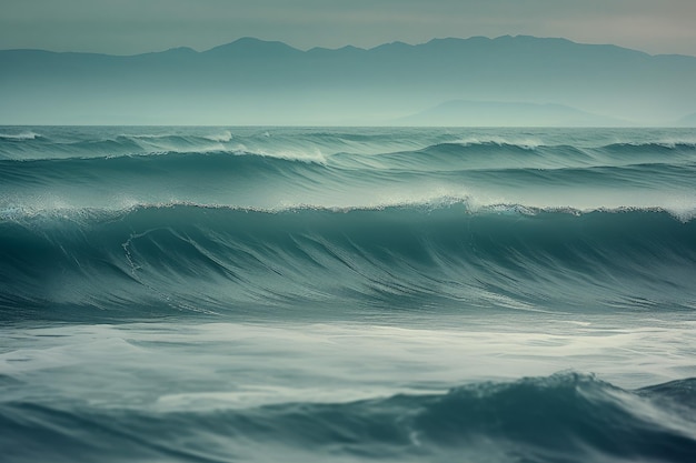 Océano de olas azules Generar IA