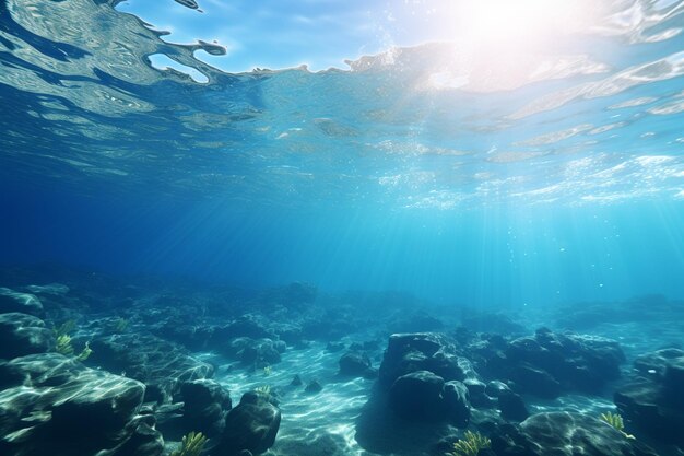 Oceano ou mar debaixo d'água