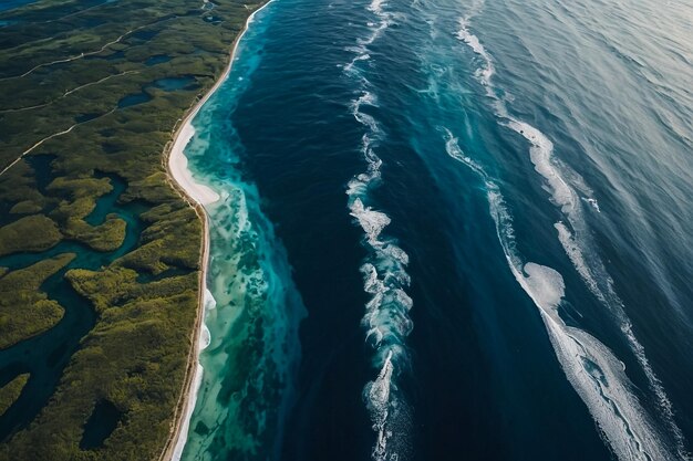 Foto océano en la playa de santa mónica