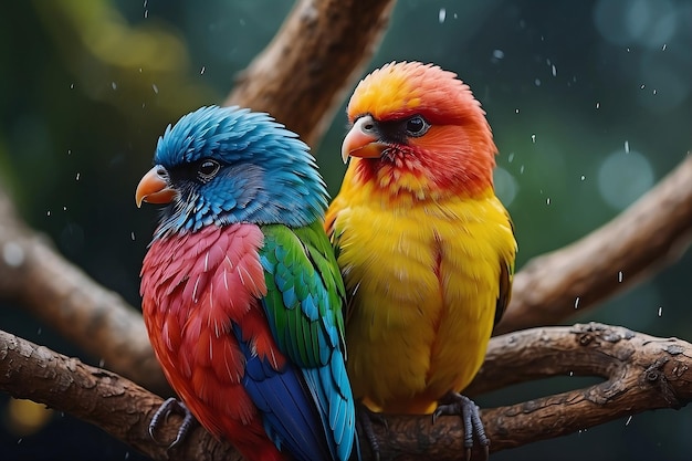 Ocho mil pájaros de colores de calidad.