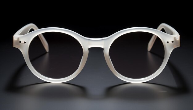 óculos brancos visão elegante
