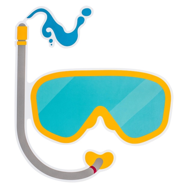 Óculos de mergulho e mergulho com snorkel adesivo de design de ícone