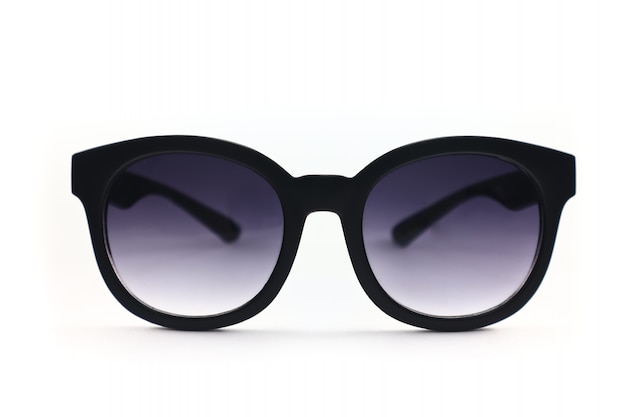 Óculos de proteção uv em forma de círculo e cor de lente escura gradiente