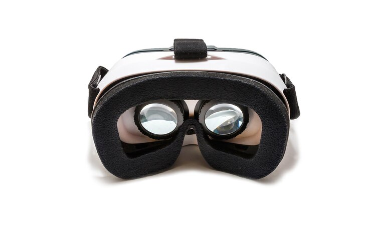 Foto óculos de realidade virtual vr ar para celular isolado no fundo branco