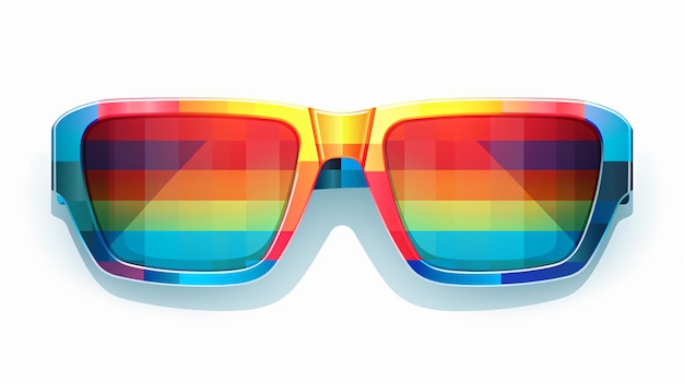 Foto Óculos de sol de jogo estilizados de 8 bits isolados em fundo branco