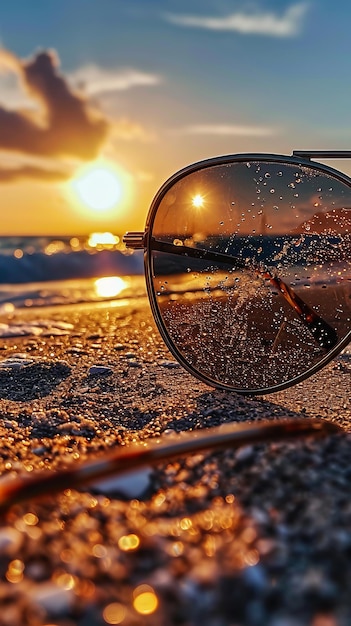 Foto Óculos de sol em sandy beach