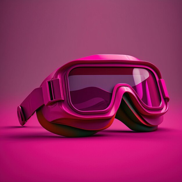 óculos roxos magenta simples em um fundo magenta, limpo e minimalista