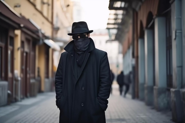 Ocultar la identidad de un hombre con sombrero y gafas.