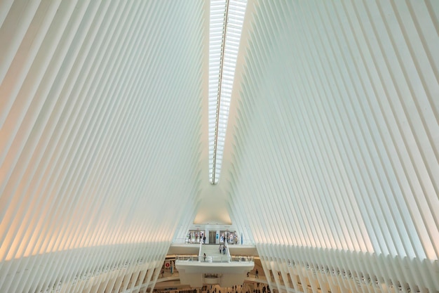 Oculus, el nuevo centro de transporte del World Trade Center de la ciudad de Nueva York, EE.