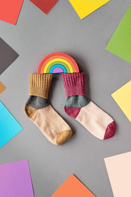 Odd Socks Day Soziale Initiative gegen Mobbing in der Schule oder am Arbeitsplatz Gestaltung eines Plakats für eine Anti-Mobbing-Kampagne