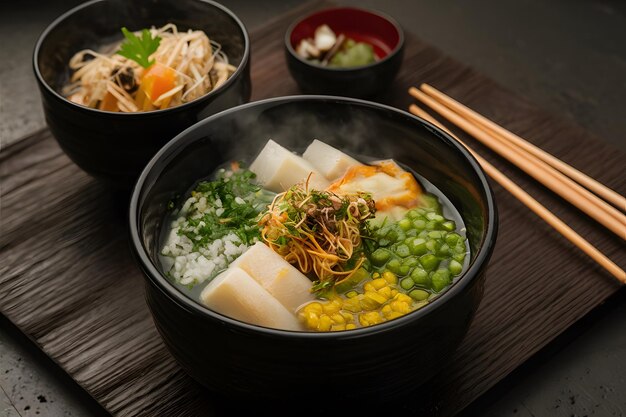 Foto el oden tradicional hirviendo un sabor de la comodidad japonesa capturado