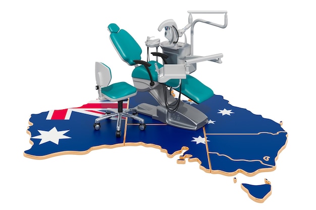 La odontología en Australia concepto de representación en 3D