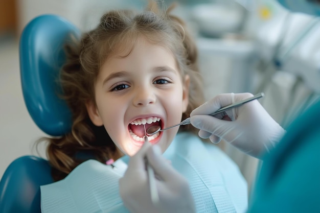 Odontología infantil Examen dental en el dentista