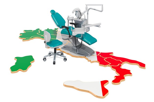 Odontología en Italia concepto 3D renderizado
