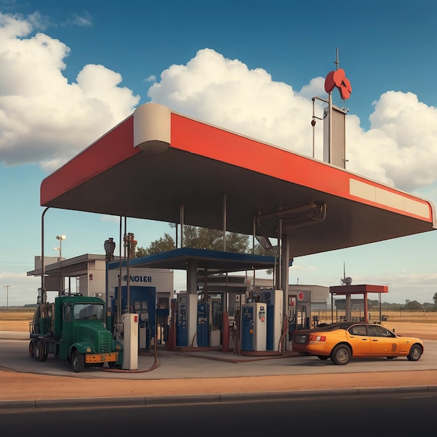 Foto Öl- und tankstelle