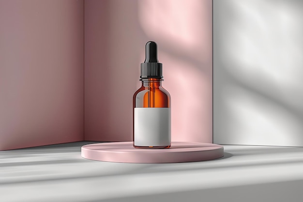 Öltrinkflasche auf hellem Hintergrund
