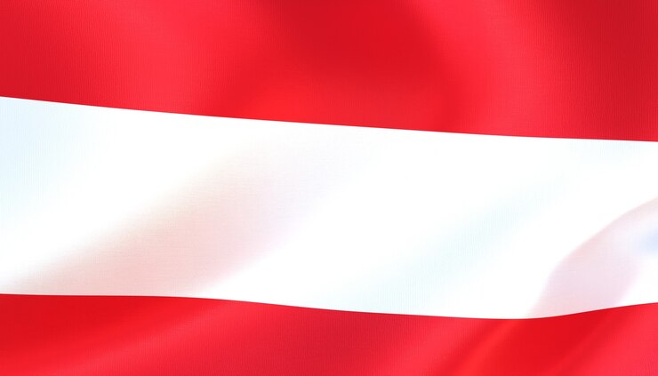 Foto österreich-flagge 3d-rendering mit textur