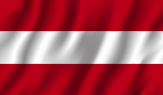 Foto Österreich-flagge fotorealistisches 3d