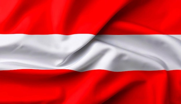 Österreich-Flagge mit Falten