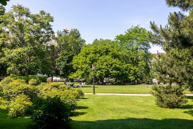 Foto Österreich wien 19. juni 2023 aussicht auf den burggarten in wien