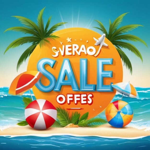 Foto oferta de verão vector verao ilustração vetorial gratuita