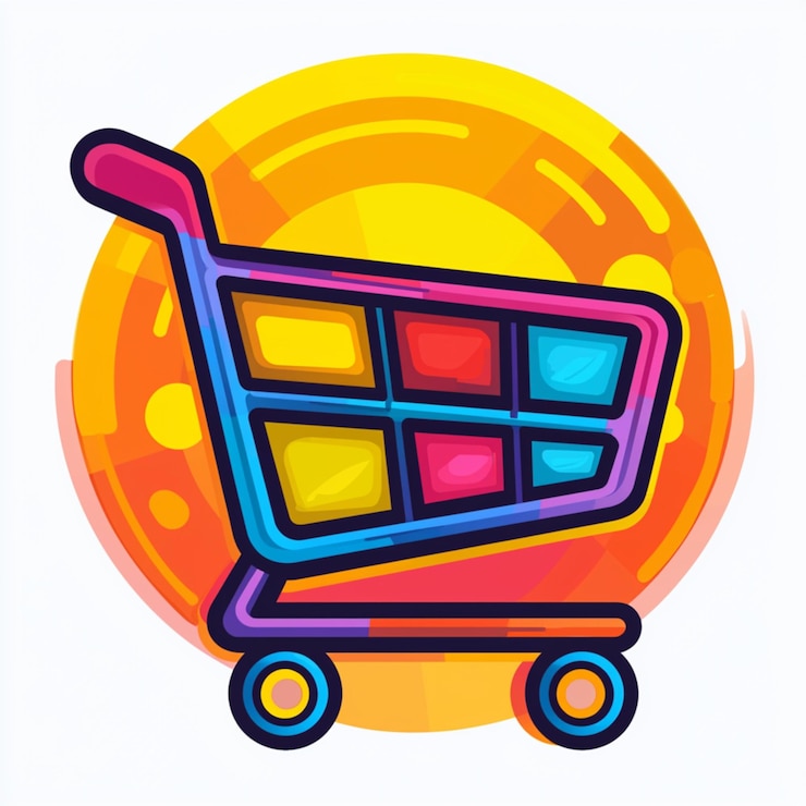 Foto oferta de descuento de promoción del carrito de compras del viernes negro