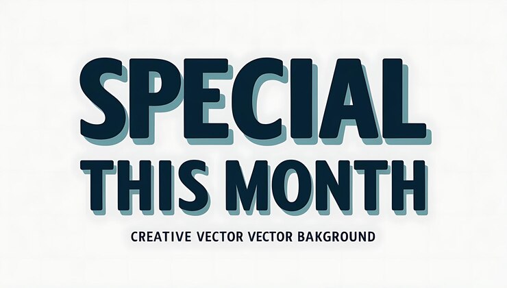 Foto oferta especial de este mes diseño creativo
