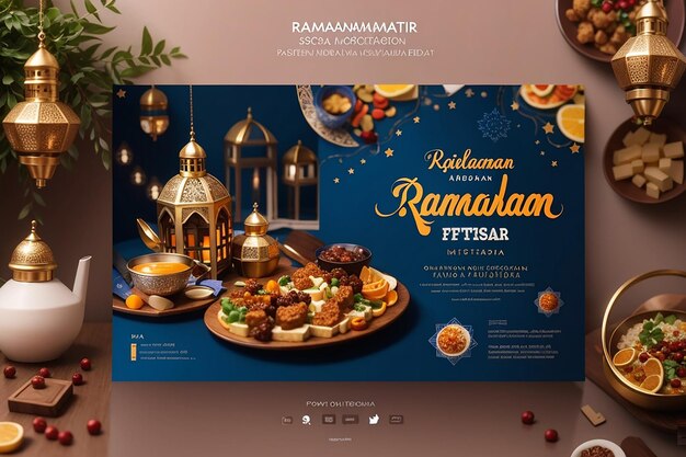 Foto oferta de iftar de ramadán para las redes sociales
